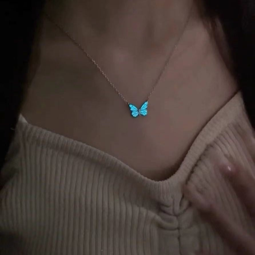 Luminous Butterfly Necklace — Glows In The Dark