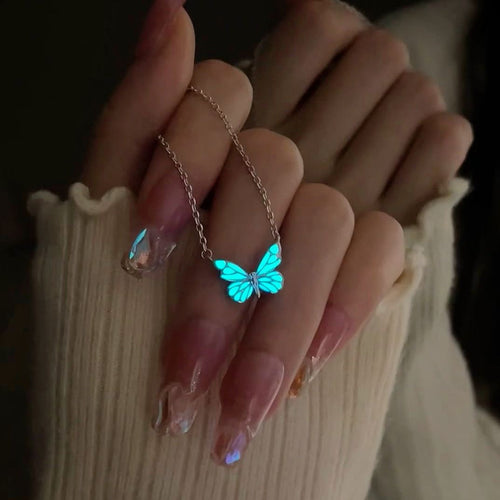 Luminous Butterfly Necklace — Glows In The Dark