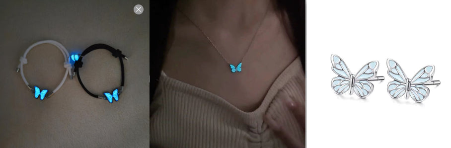 Luminous Butterfly Necklace — Glows In The Dark