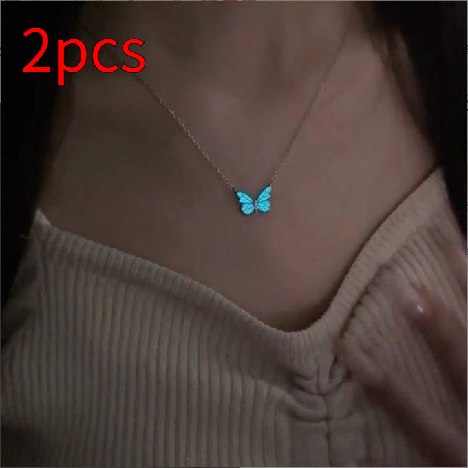 Luminous Butterfly Necklace — Glows In The Dark