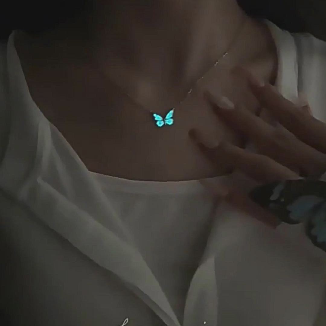 Luminous Butterfly Necklace — Glows In The Dark