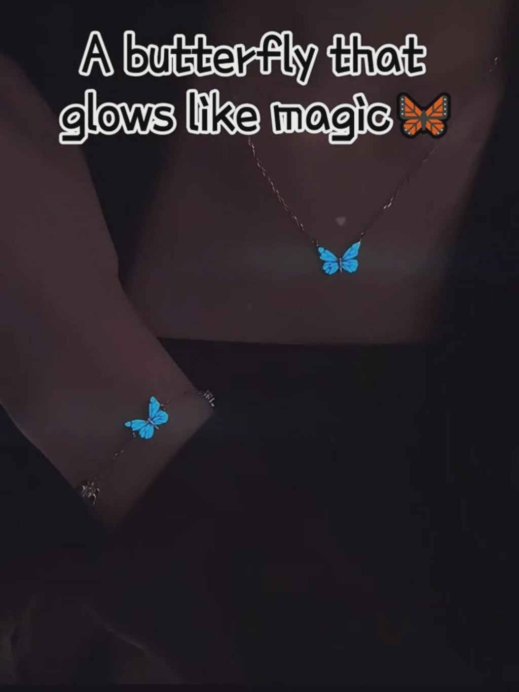 Luminous Butterfly Necklace — Glows In The Dark