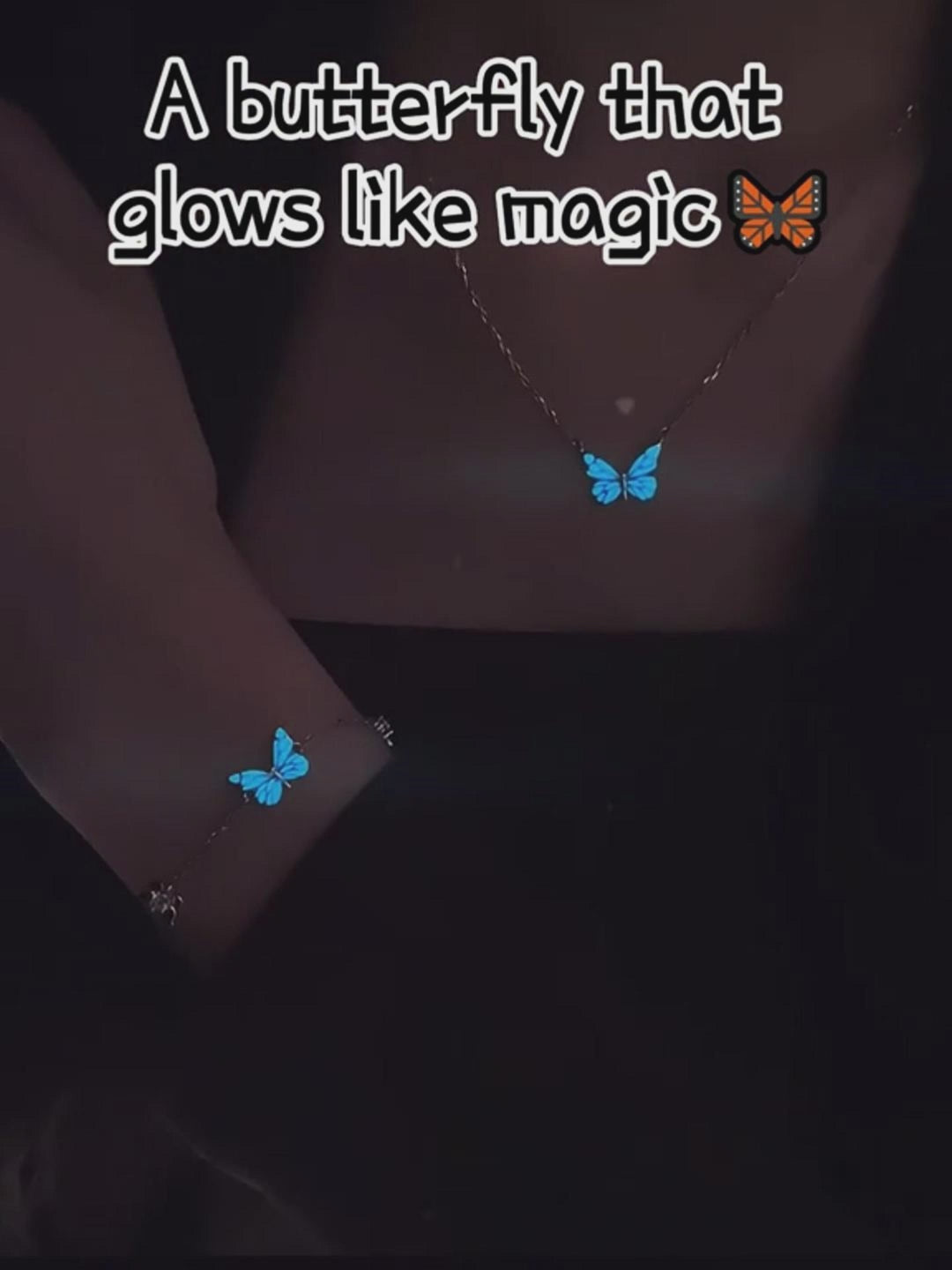 Luminous Butterfly Necklace — Glows In The Dark